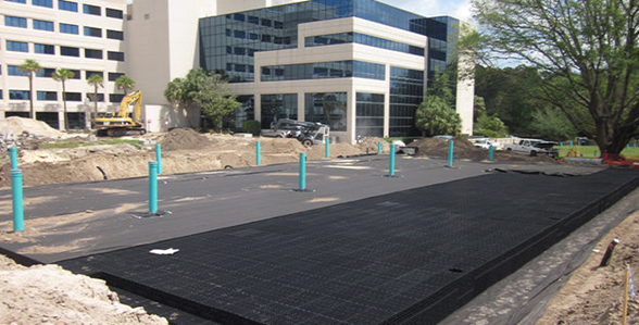 rainwater harvesting system for warehouses